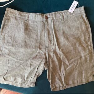 Tommy Bahama Men's Tan Striped Linen Shorts